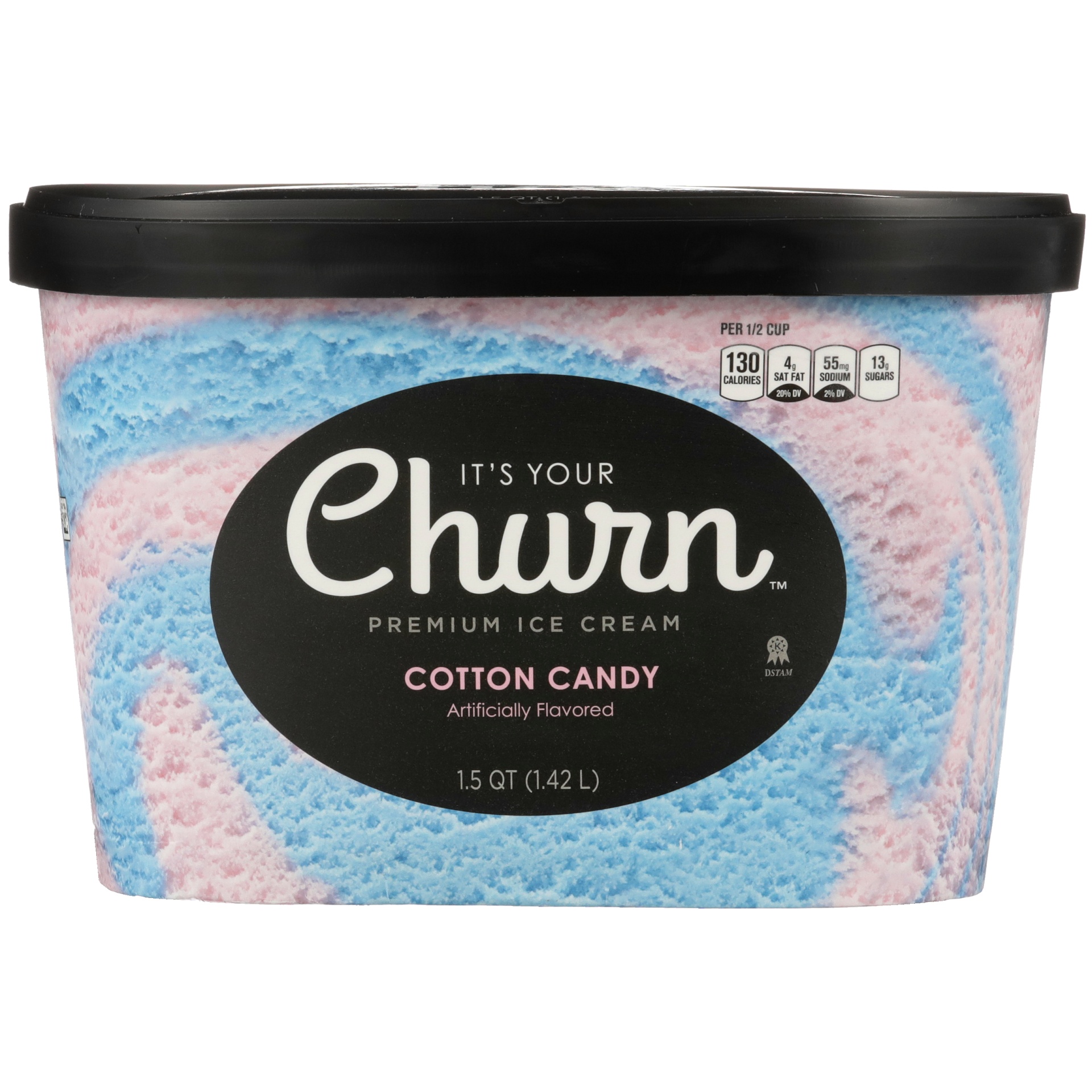 slide 1 of 6, It's Your Churn Cotton Candy Premium Ice Cream, 1.5 qt