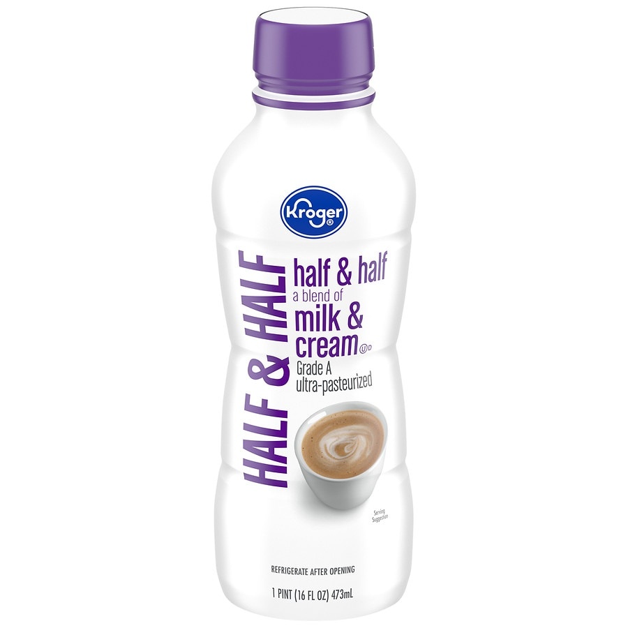 slide 1 of 1, Kroger Half & Half, 16 fl oz