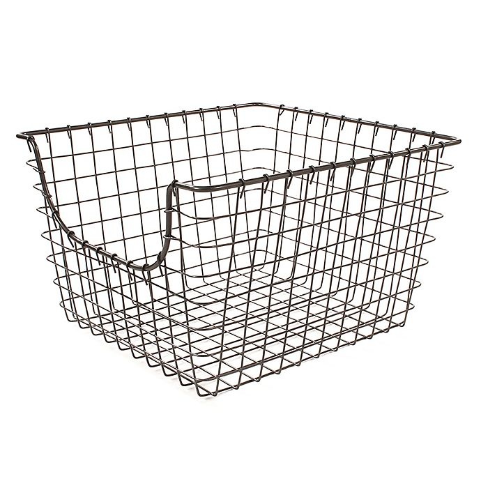 slide 1 of 3, Spectrum Medium Metal Scoop Basket - Grey, 1 ct