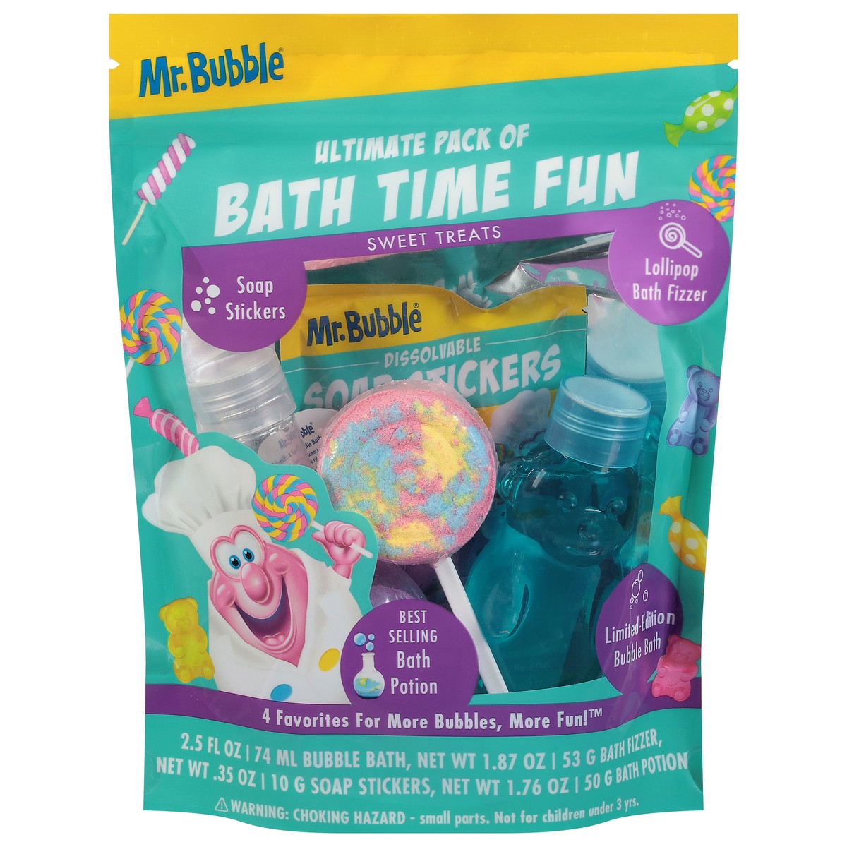 slide 9 of 14, Mr. Bubble Sweet Treats Bath Time Fun 1 ea, 1 ct