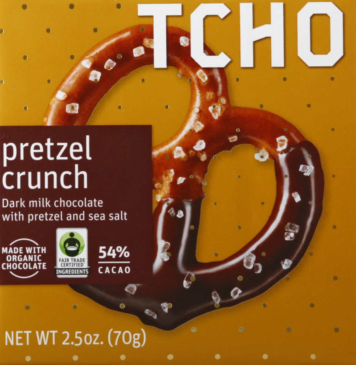 slide 3 of 13, TCHO Pretzel Crunch Dark Milk Chocolate 2.5 oz, 2.5 oz