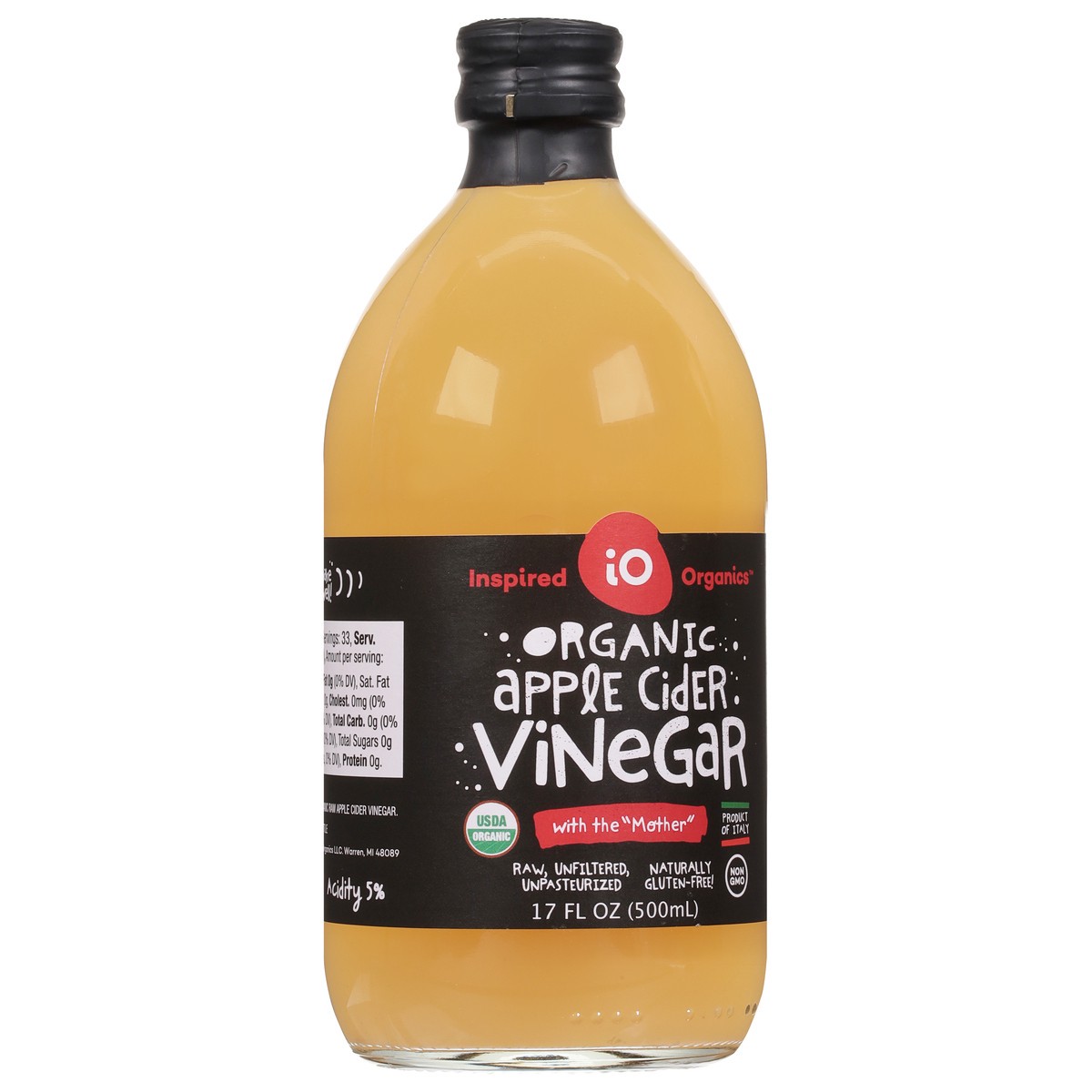 slide 2 of 9, Inspired Organics Organic Apple Cider Vinegar 17 fl oz, 17 fl oz