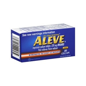 slide 1 of 1, Aleve Pain Reliever/Fever Reducer Gelcaps, 80 ct; 220 mg