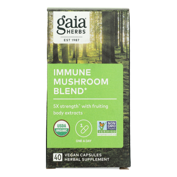 slide 1 of 1, Gaia Immune Mushroom Blend, 40 ct