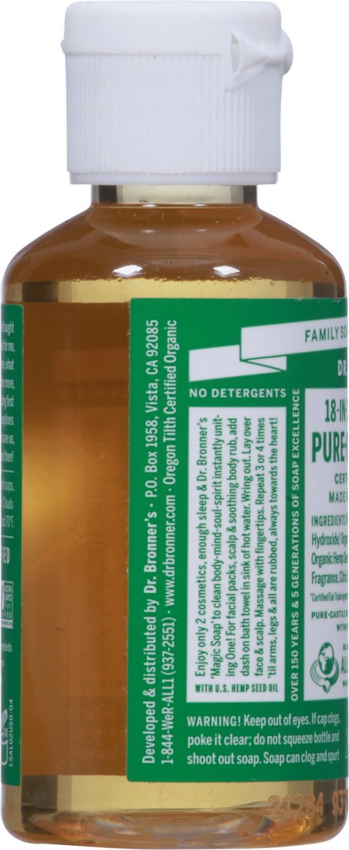 slide 10 of 13, Dr. Bronner's 18-in-1 Pure-Castile Hemp Almond Soap 2 fl oz, 2 fl oz