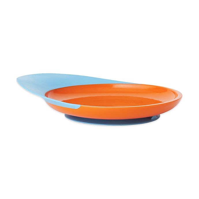 slide 1 of 2, Boon CATCH PLATE with Spill Catcher - Blue/Orange, 1 ct