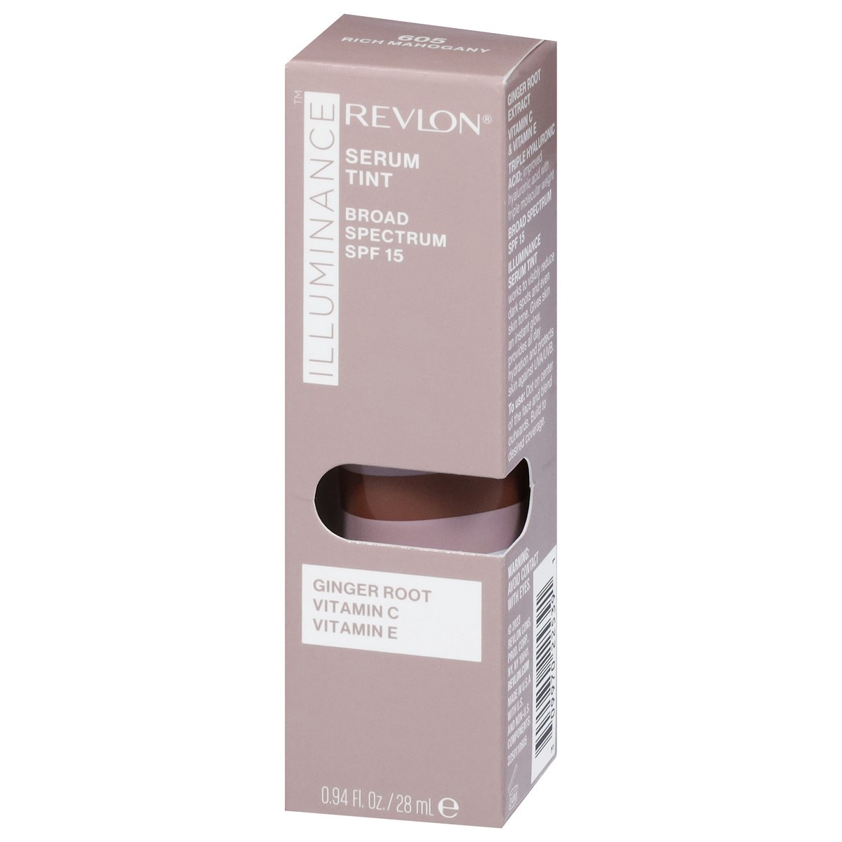 slide 13 of 13, Revlon Illuminance Broad Spectrum SPF 15 Rich Mahogany 605 Serum Tint 0.94 fl oz, 0.94 fl oz
