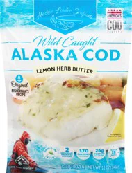 Alaskan Leader Seafoods Wild Caught Lemon Herb Butter Alaska Cod 12 oz