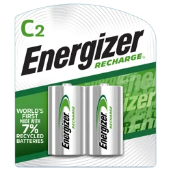 Energizer Recharge C Rechargeable Batteries 2-Pack