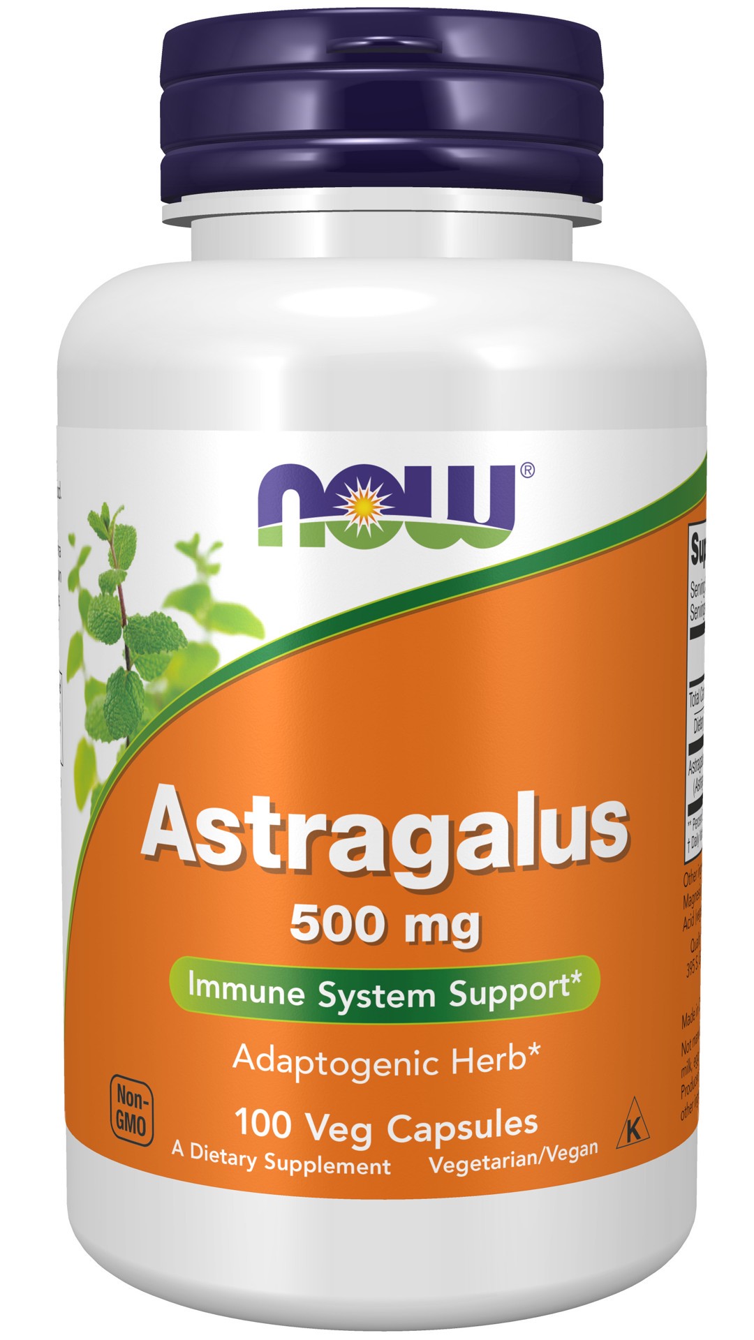 slide 1 of 4, NOW Astragalus 500 mg - 100 Veg Capsules, 100 ct