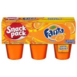 Snack Pack Fanta Orange Juicy Gels 6 - 3.25 oz Cups