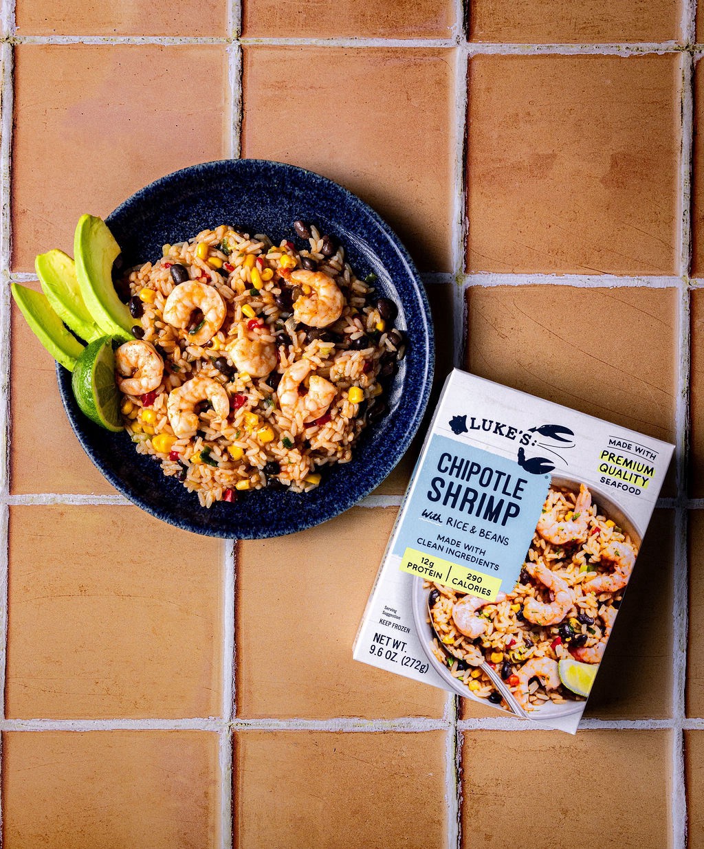 slide 2 of 3, Luke's Chipotle Shrimp W/Rice, 9.6 oz