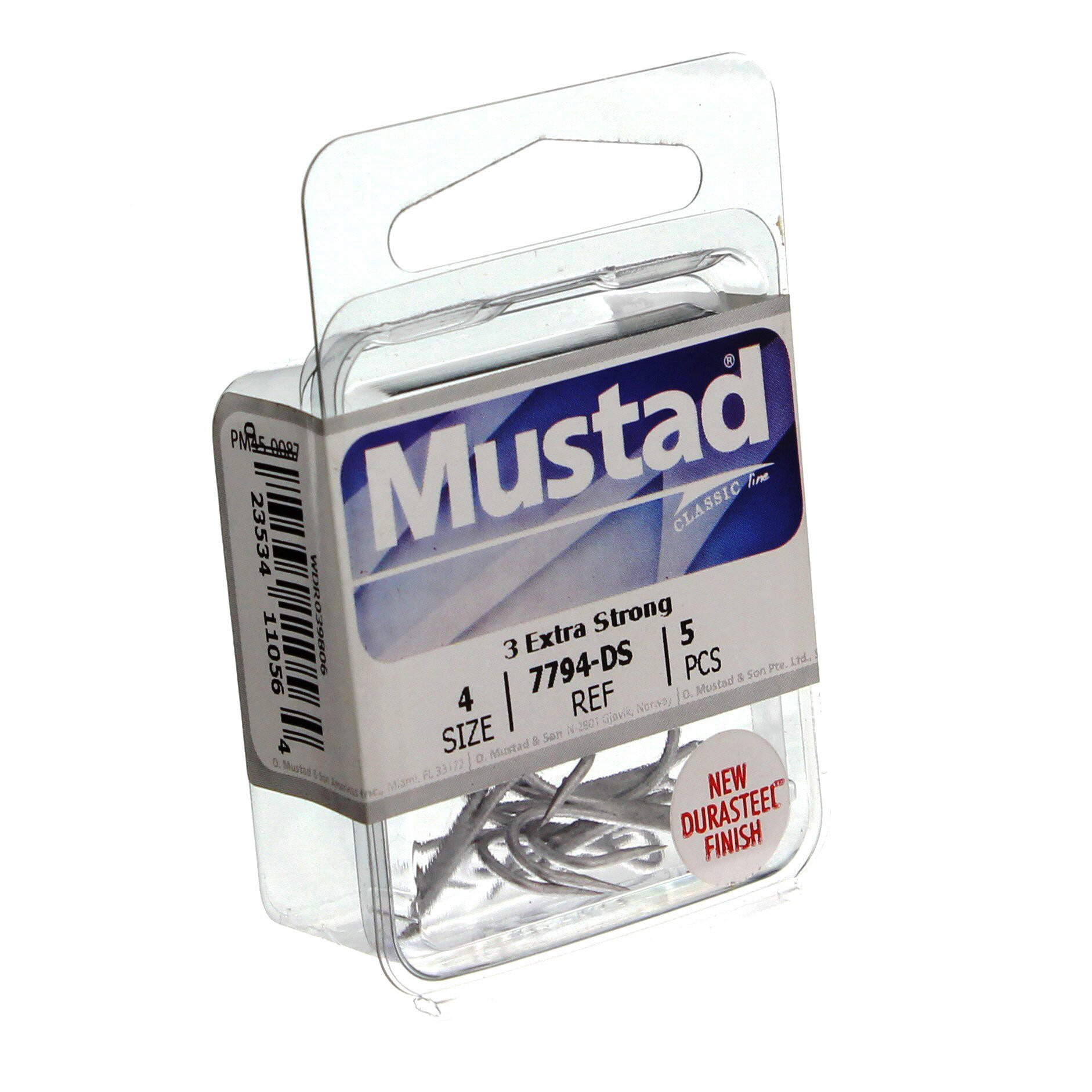 slide 1 of 1, Mustad 7794-DS Treble Hooks, Size 4, 5 ct