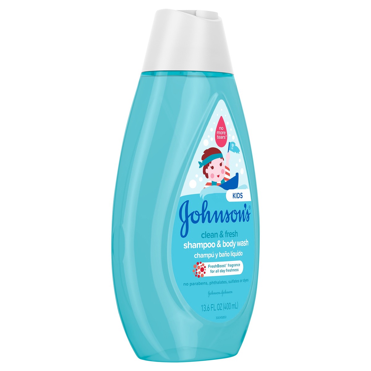 slide 2 of 7, Johnson's Clean & Fresh Tear-Free Children's Shampoo & Body Wash, Paraben-, Sulfate- & Dye-Free Formula is Hypoallergenic & Gentle on Toddler's Sensitive Skin, FreshBoost Fragrance, 13.6 fl. oz, 400 ml