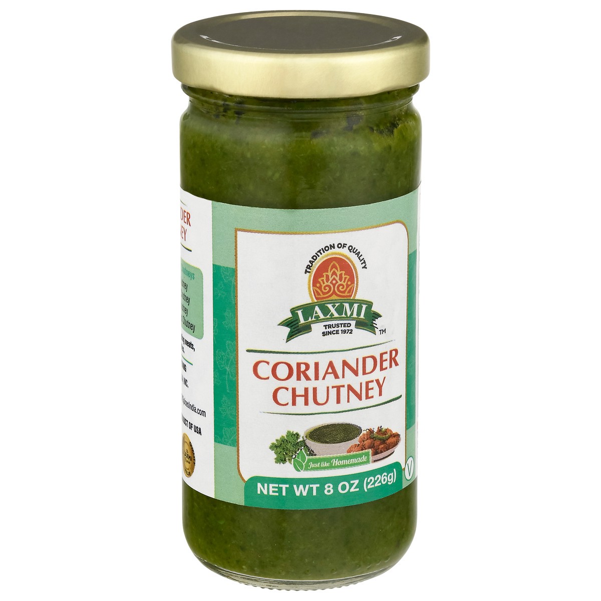 slide 9 of 9, Laxmi Coriander Chutney 8 oz, 8 oz