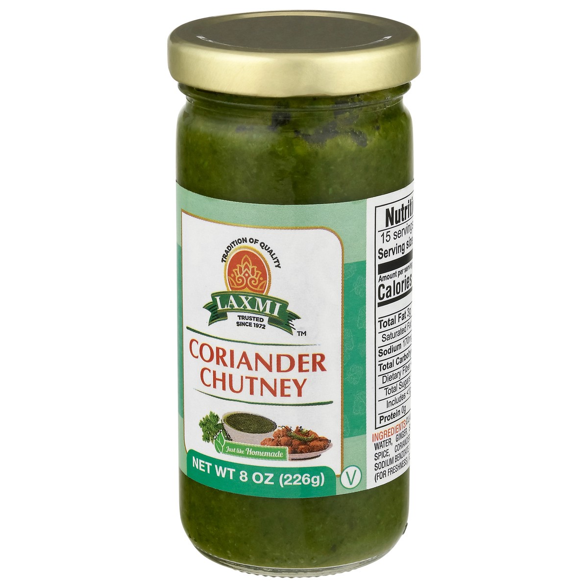 slide 5 of 9, Laxmi Coriander Chutney 8 oz, 8 oz