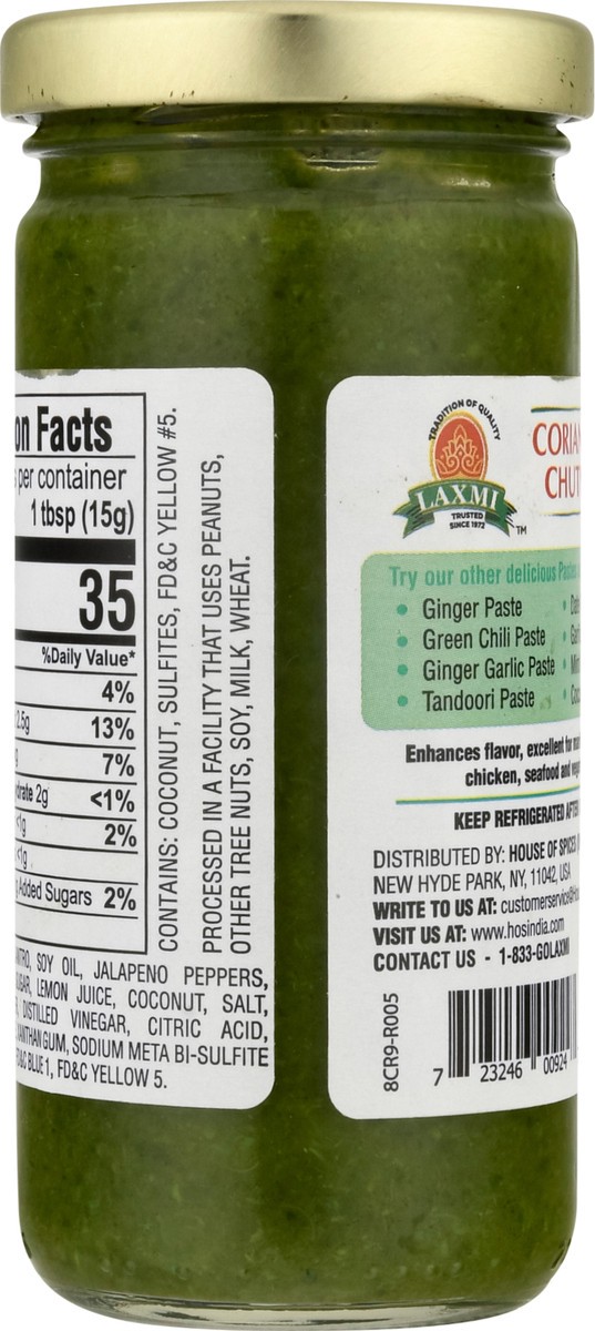slide 3 of 9, Laxmi Coriander Chutney 8 oz, 8 oz