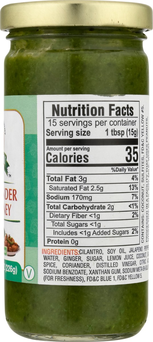 slide 2 of 9, Laxmi Coriander Chutney 8 oz, 8 oz