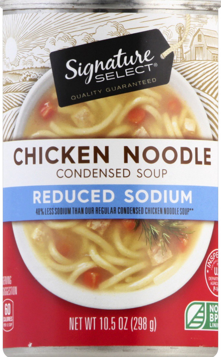 slide 4 of 7, Signature Kitchens Soup Condensed Chicken Noodle 98% Fat Free, 10.5 oz