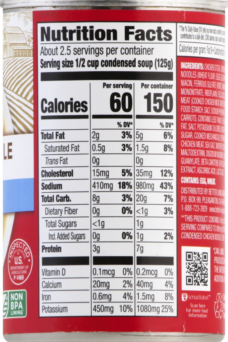 slide 6 of 7, Signature Kitchens Soup Condensed Chicken Noodle 98% Fat Free, 10.5 oz