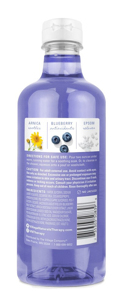 slide 6 of 6, Village Naturals Therapy Chronic Pain & Fatigue Foaming Bath Oil & Body Wash, 16 fl oz