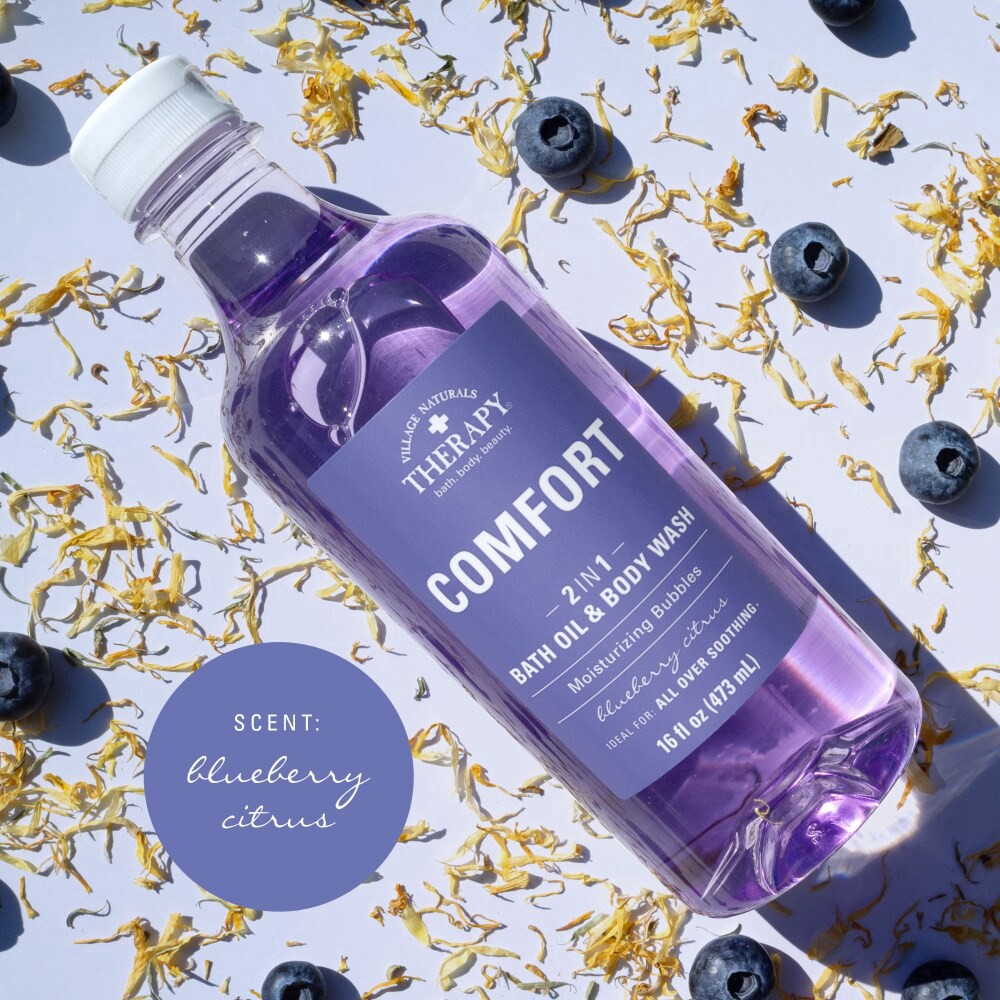 slide 4 of 6, Village Naturals Therapy Chronic Pain & Fatigue Foaming Bath Oil & Body Wash, 16 fl oz