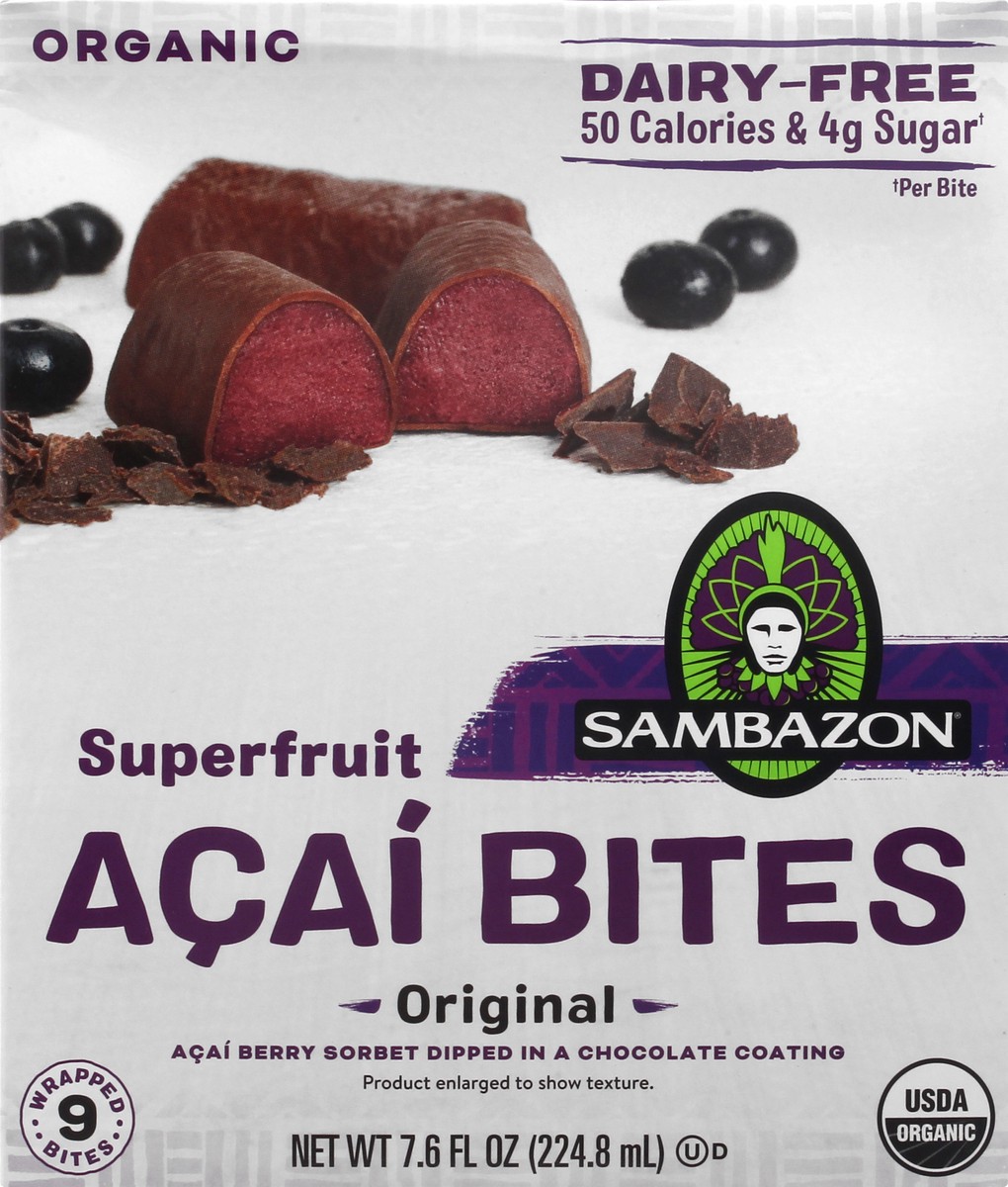 slide 2 of 10, Sambazon Acai Superfruit Bites, 7.6 oz