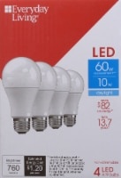 slide 1 of 1, Everyday Living Led 60-Watt Daylight Bulb, 4 ct