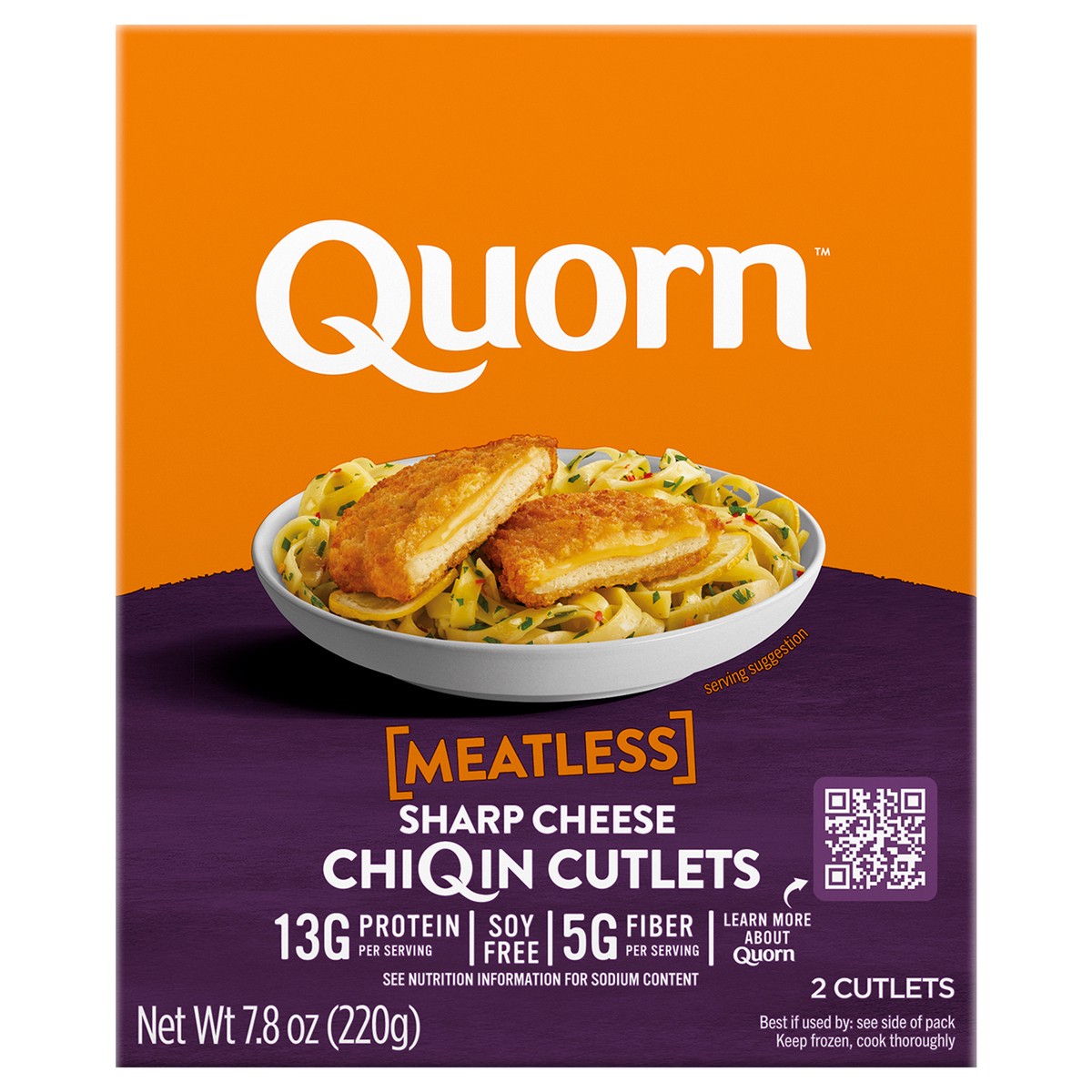slide 1 of 7, Quorn Meatless Sharp Cheese ChiQin Cutlets, 7.76 oz