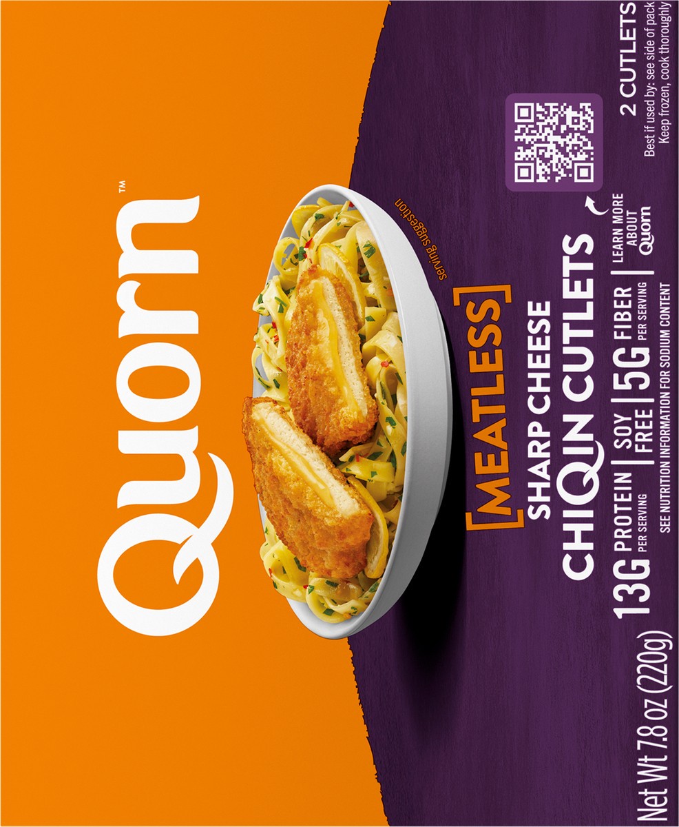 slide 3 of 7, Quorn Meatless Sharp Cheese ChiQin Cutlets, 7.76 oz