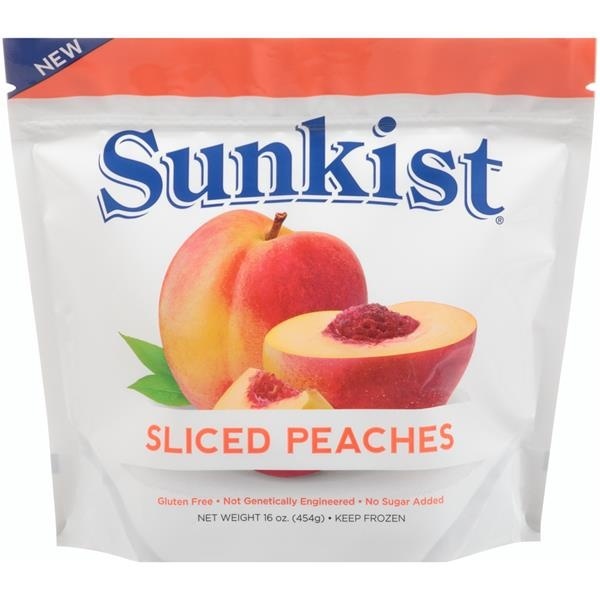 slide 1 of 1, Sunkist Sliced Peaches, 16 oz