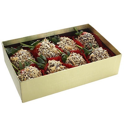 slide 1 of 1, H-E-B Gourmet Chocolate Dipped Strawberries with Toasted Coconut, 12 ct