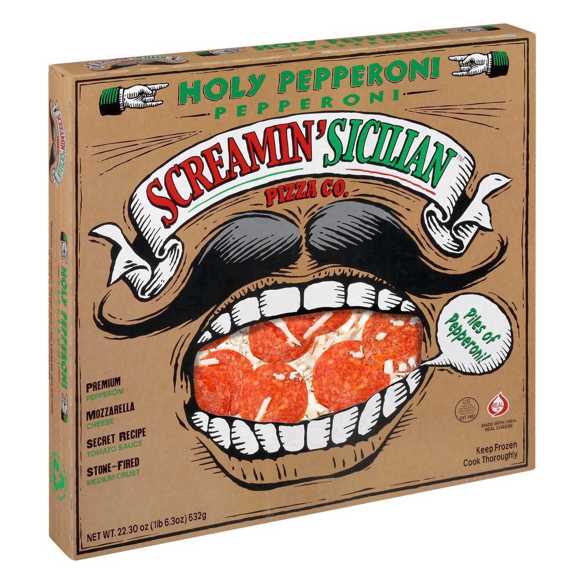 slide 10 of 29, Palermo's Screamin' Sicilian Holy Pepperoni Frozen Pizza - 22.30oz, 22.3 oz