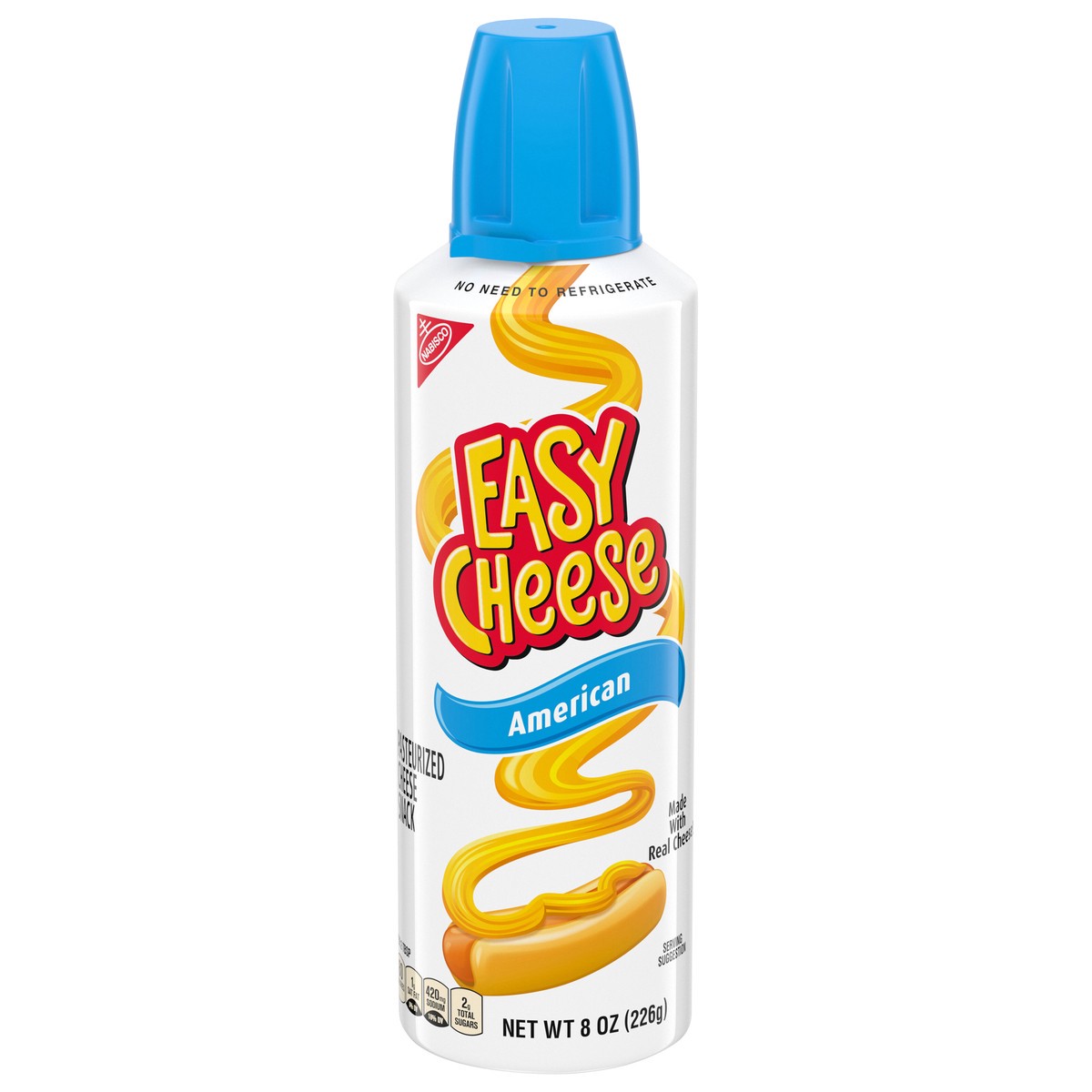 slide 1 of 9, Easy Cheese American Cheese Snack, 8 oz, 8 oz