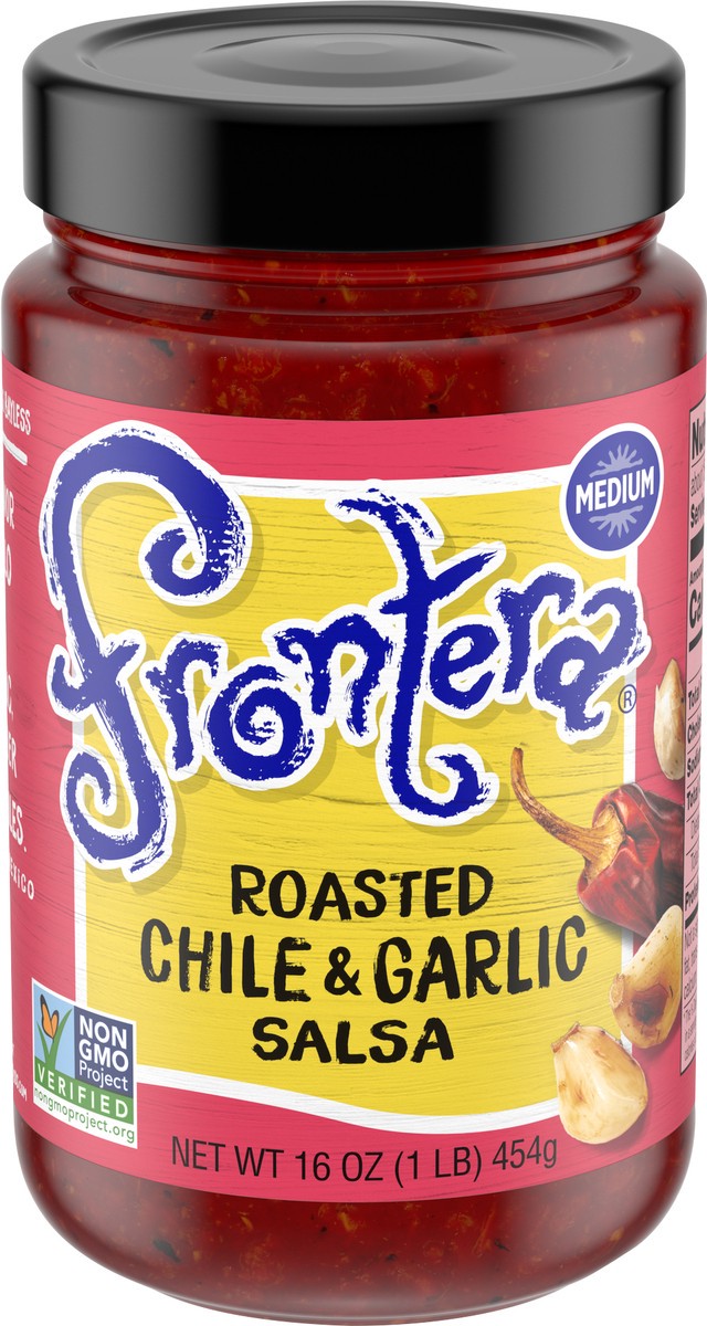 slide 2 of 5, Frontera Medium Roasted Chile & Garlic Salsa 16 oz, 16 oz