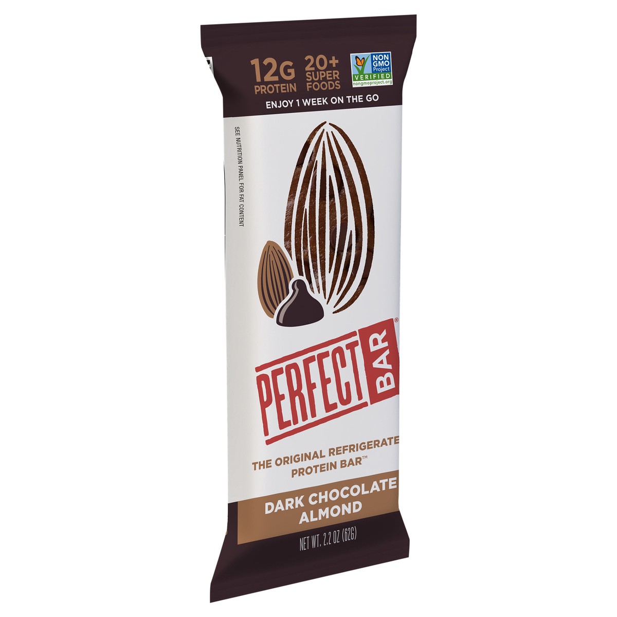 slide 8 of 9, Perfect Bar Gluten-Free Dark Chocolate Almond Refrigerated Protein Bar, 2.2 oz, 2.2 oz