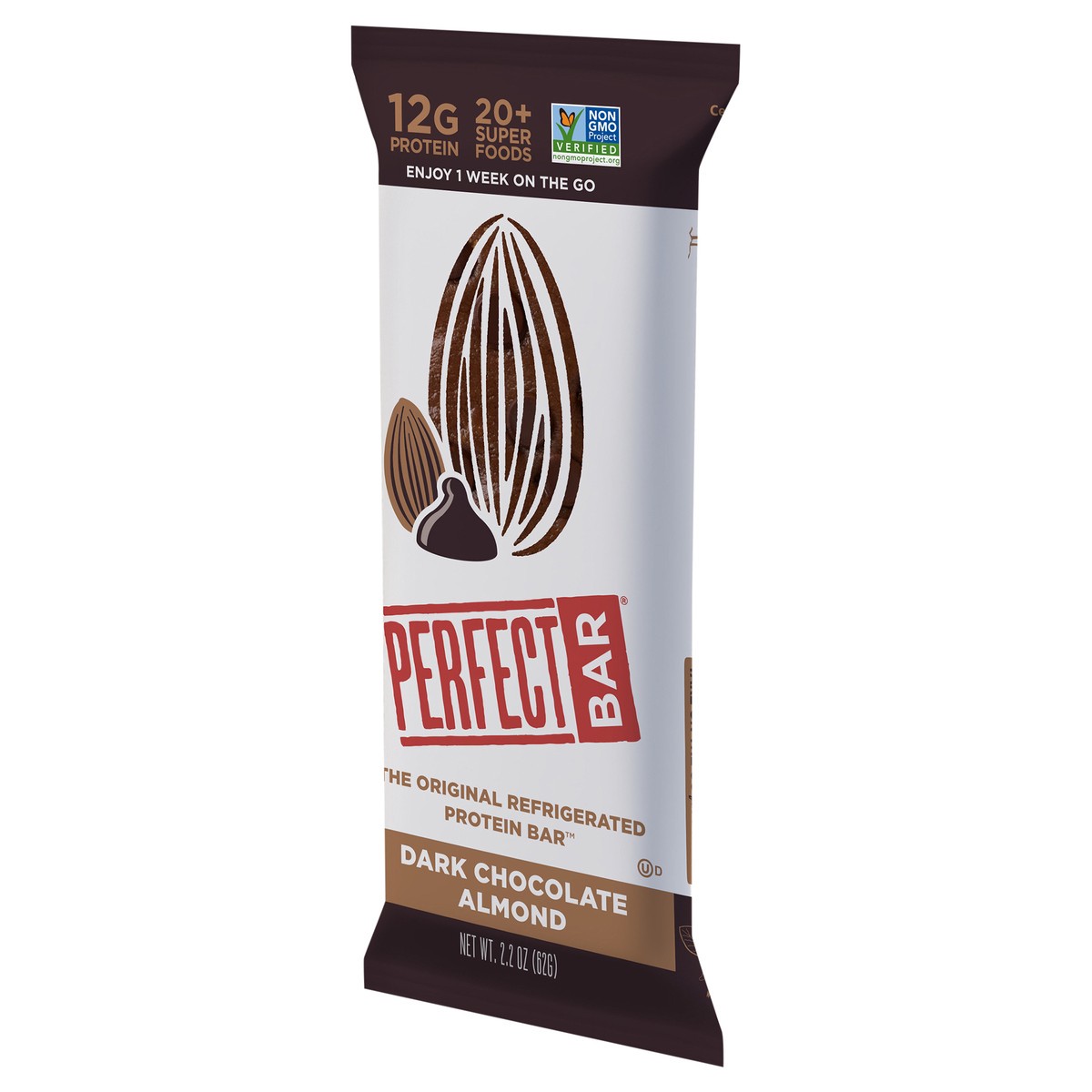 slide 6 of 9, Perfect Bar Gluten-Free Dark Chocolate Almond Refrigerated Protein Bar, 2.2 oz, 2.2 oz