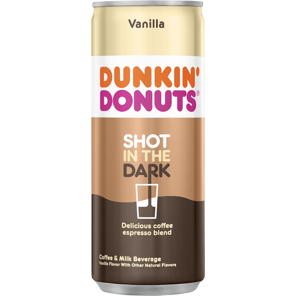 slide 1 of 4, Dunkin' Dark Vanilla Shot In The Dark, 8.4 fl oz