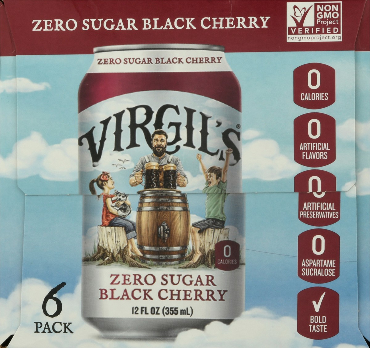 slide 13 of 13, Virgil's Soda, Zero Sugar, Black Cherry - 72 oz, 72 oz