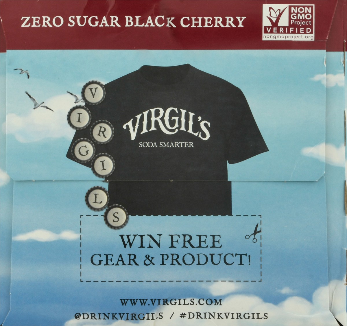 slide 7 of 13, Virgil's Soda, Zero Sugar, Black Cherry - 72 oz, 72 oz