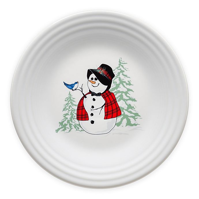 slide 1 of 1, Fiesta Snowlady Luncheon Plate - White, 1 ct