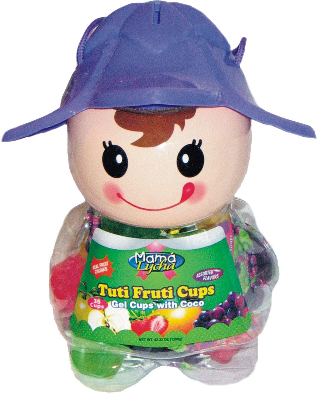 slide 1 of 1, Mama Lycha Tuti Fruti Cups, Purple - Assorted Flavors Included, 42.32 oz