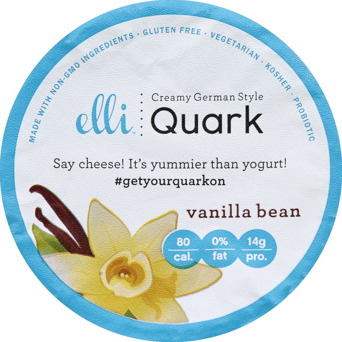 slide 2 of 3, Elli Quark Vanilla Bean, 6 oz