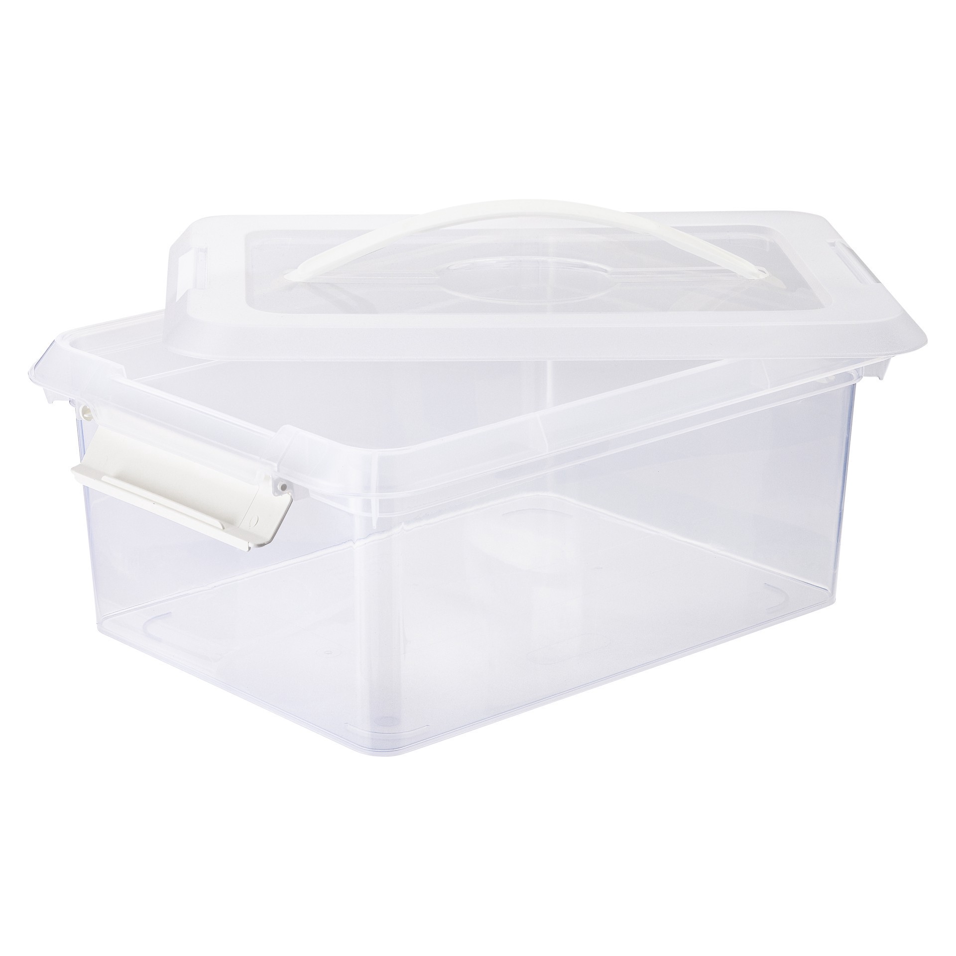 slide 3 of 3, 14.5qt. Storage Bin With Lid By Simply Tidy, 16.3 in x 12 in x 6.9 in