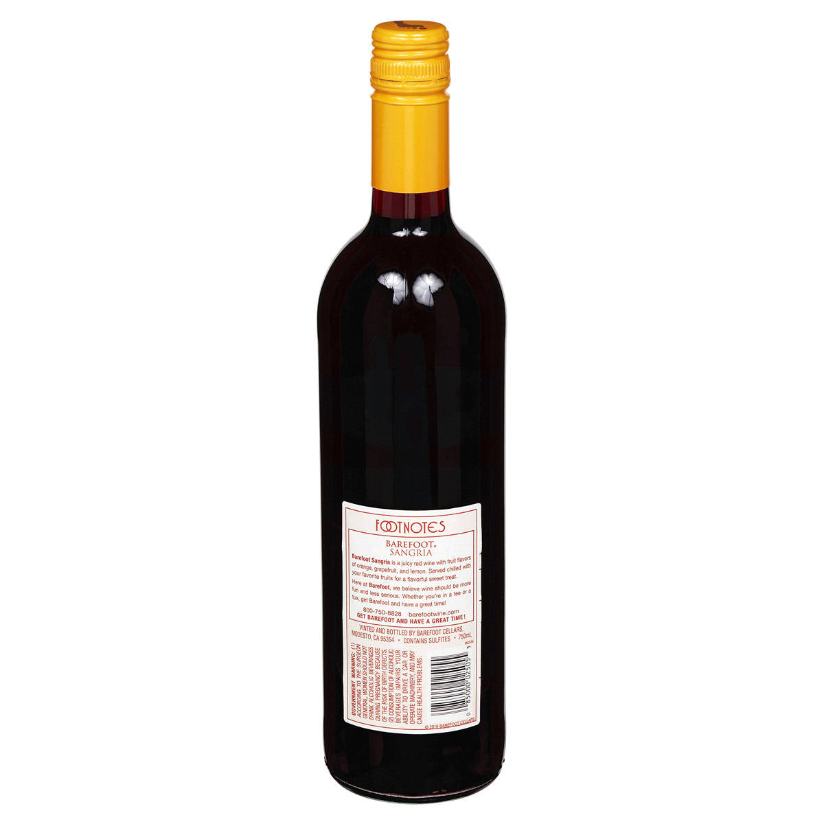 slide 2 of 2, Barefoot Sangria Red Wine, 750 ml
