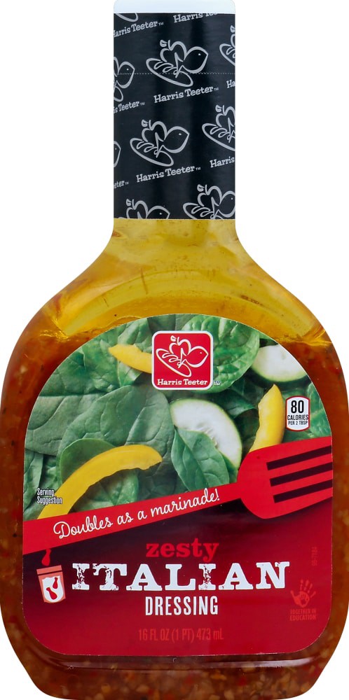 slide 1 of 3, Harris Teeter™ Zesty Italian Dressing, 16 fl oz