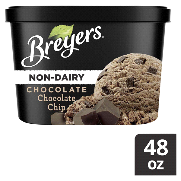 slide 1 of 1, Breyers Non-Dairy Chocolate Chocolate Chip Frozen Dessert, 48 oz