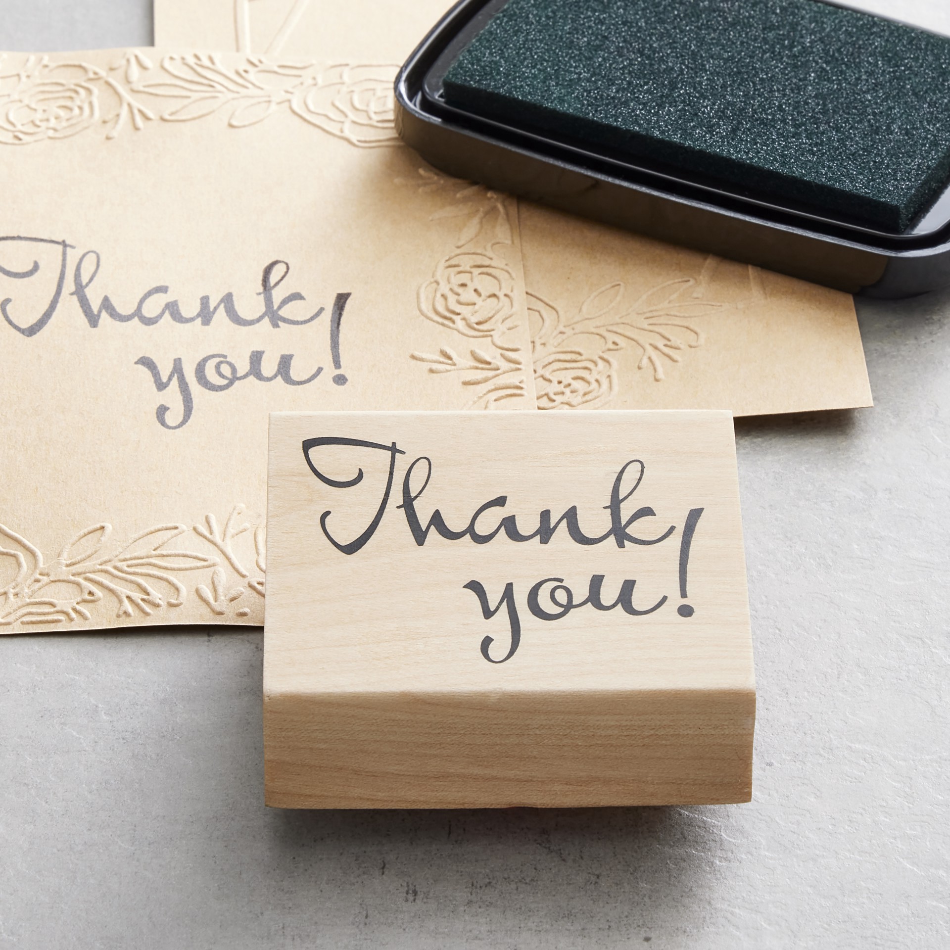 slide 2 of 3, Thank You Wood Stamp By Recollections, 1 ct