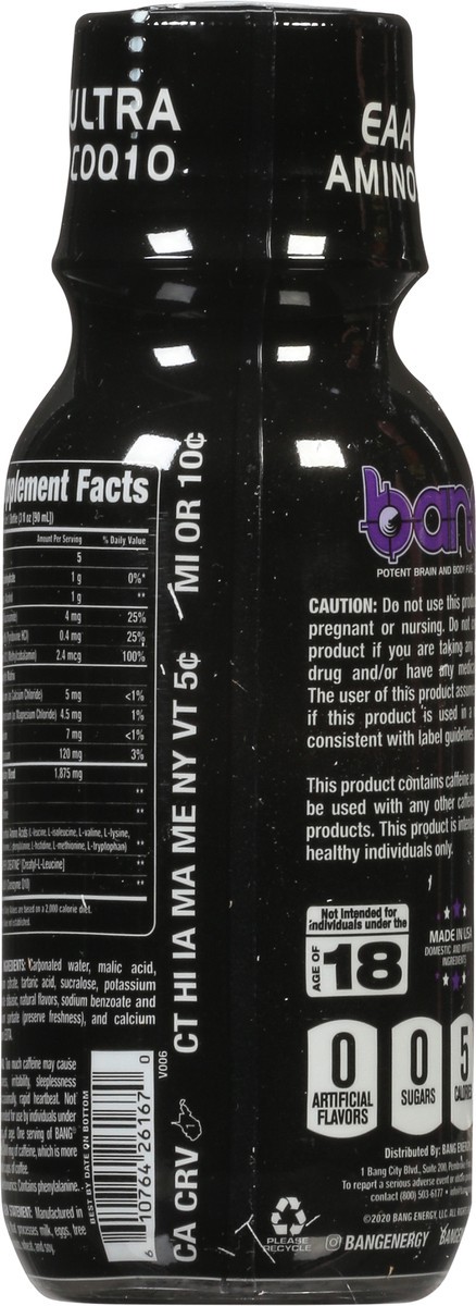 slide 12 of 13, Bang Purple Haze Carbonated Energy Shot 3 fl oz, 3 oz