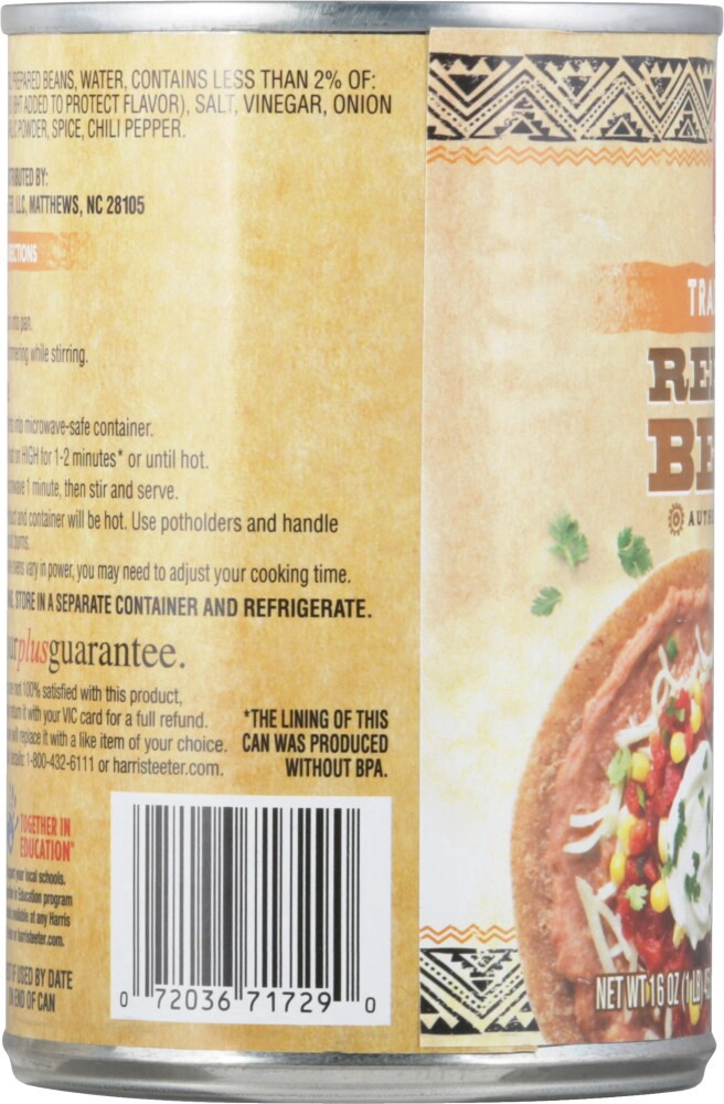slide 3 of 4, Harris Teeter™ Traditional Refried Beans, 16 oz